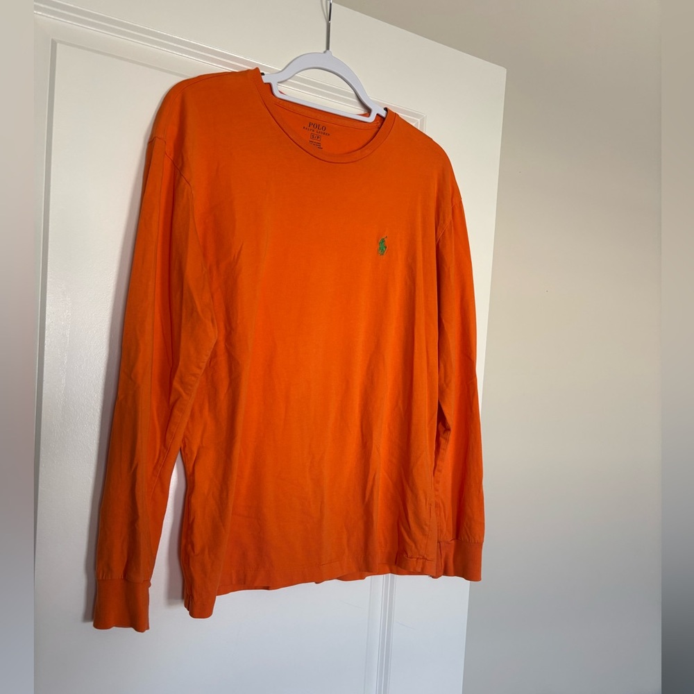 Polo by Ralph Lauren Men's Orange Long Sleeve T-Shirt